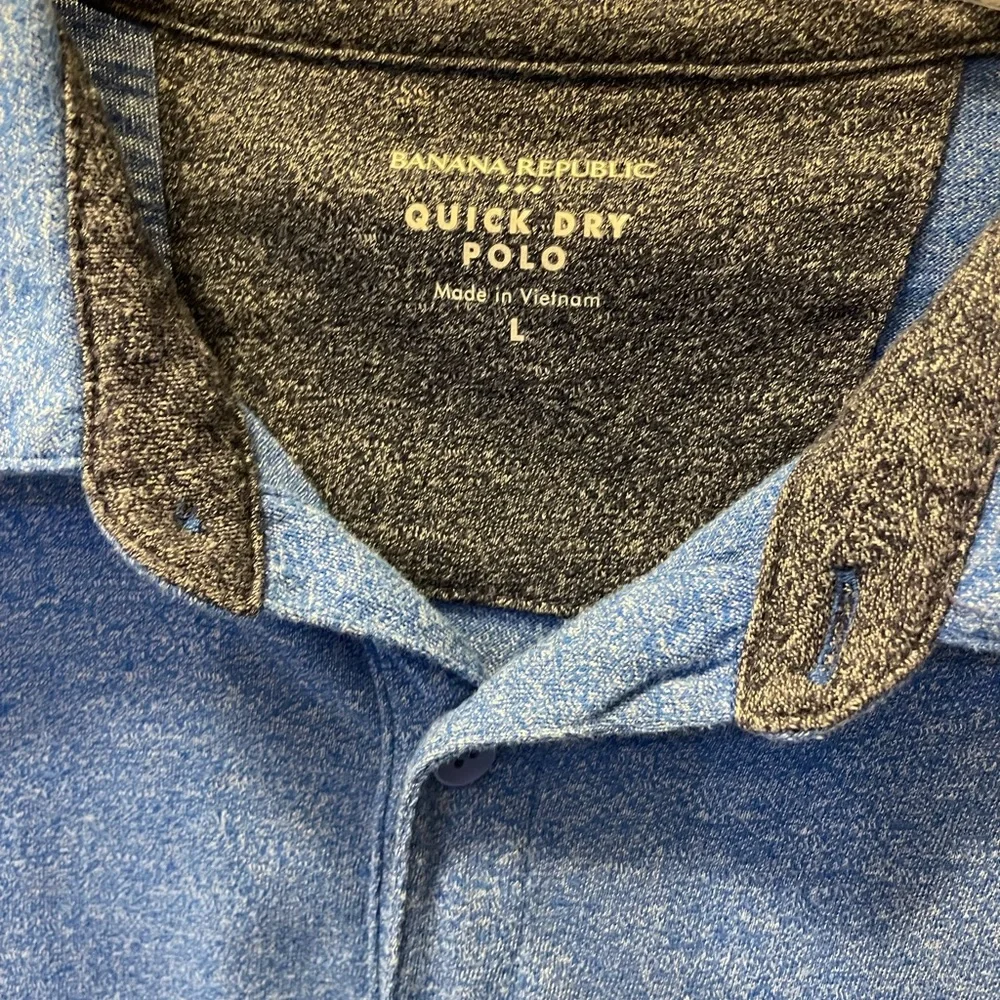 2 Banana Republic men’s polo‎ shirts blue and dark gray size Large - Picture 3 of 4